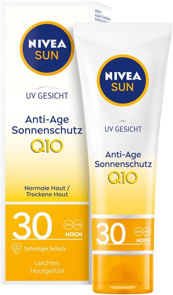 nivea 妮维雅 sun uv 脸部专用防晒霜,spf30,抗衰老,防色素沉淀,轻薄